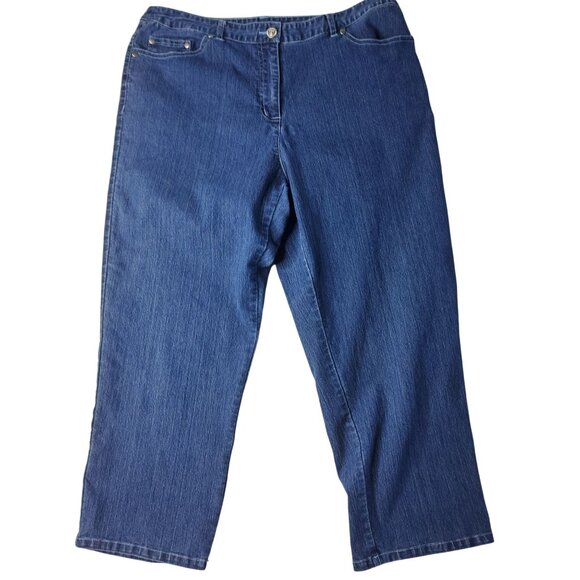 Ruby Rd. Womens Size 12 Blue Denim Jeans With Pockets - Picture 1 of 3